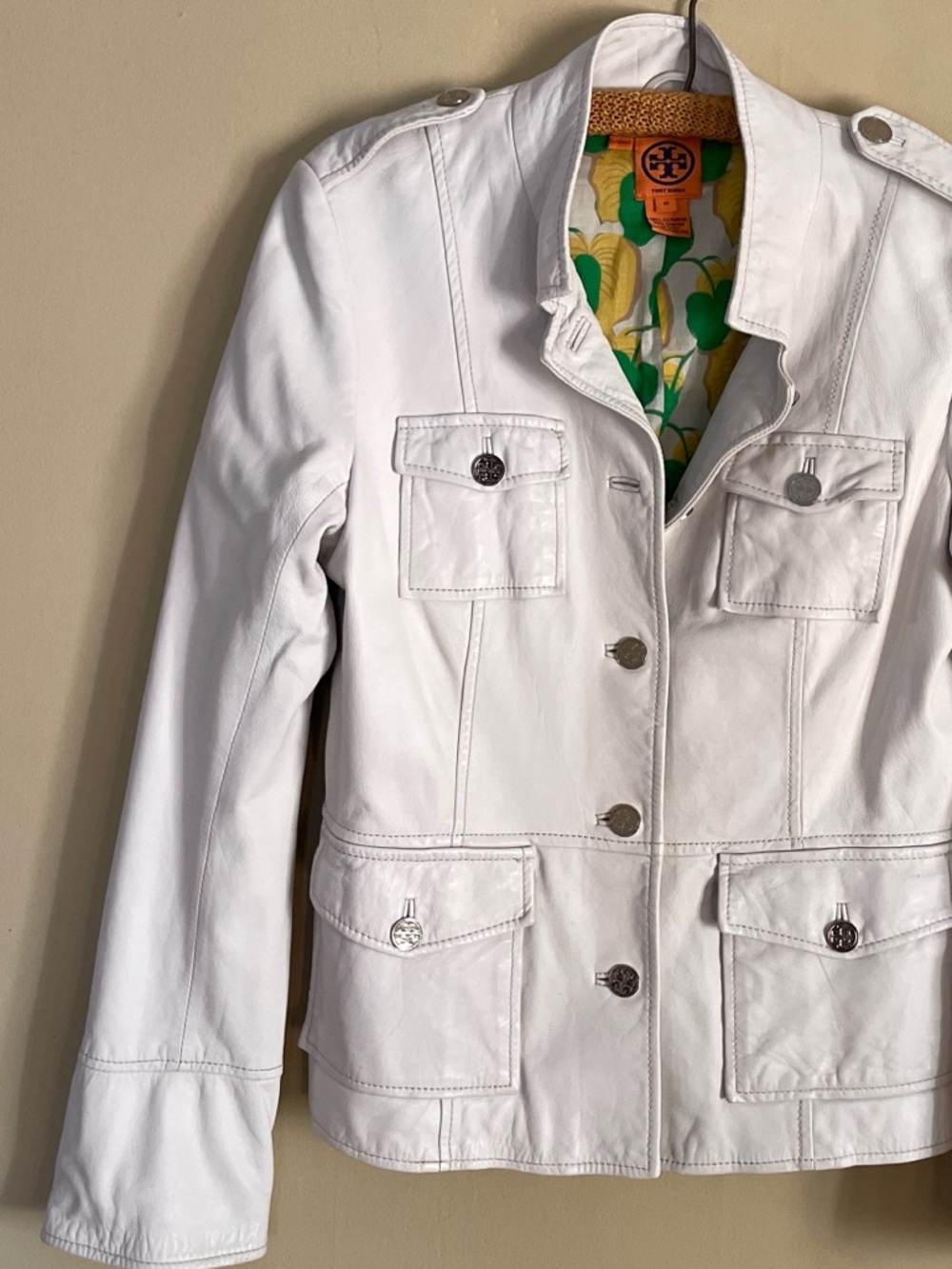 Tory Burch | Sgt Pepper Leather Jacket, Sz 10 fits like 6-8 ♥ Like new - Picture 9 of 9